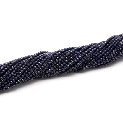 5 Strands Blue Jasper Faceted Rondelle Beads 2.5 MM Natural Blue Jasper Rondelle Beads 13" Strand Blue Jasper for Designer Jewelry Craft