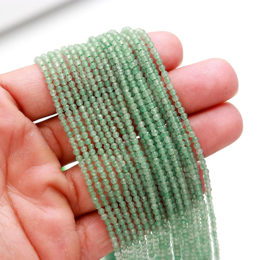 5 Strands Green Strawberry Faceted Rondelle Beads 2.5 MM Natural Strawberry Rondelle Beads 13" Strand for Handmade Designer Jewelry Making