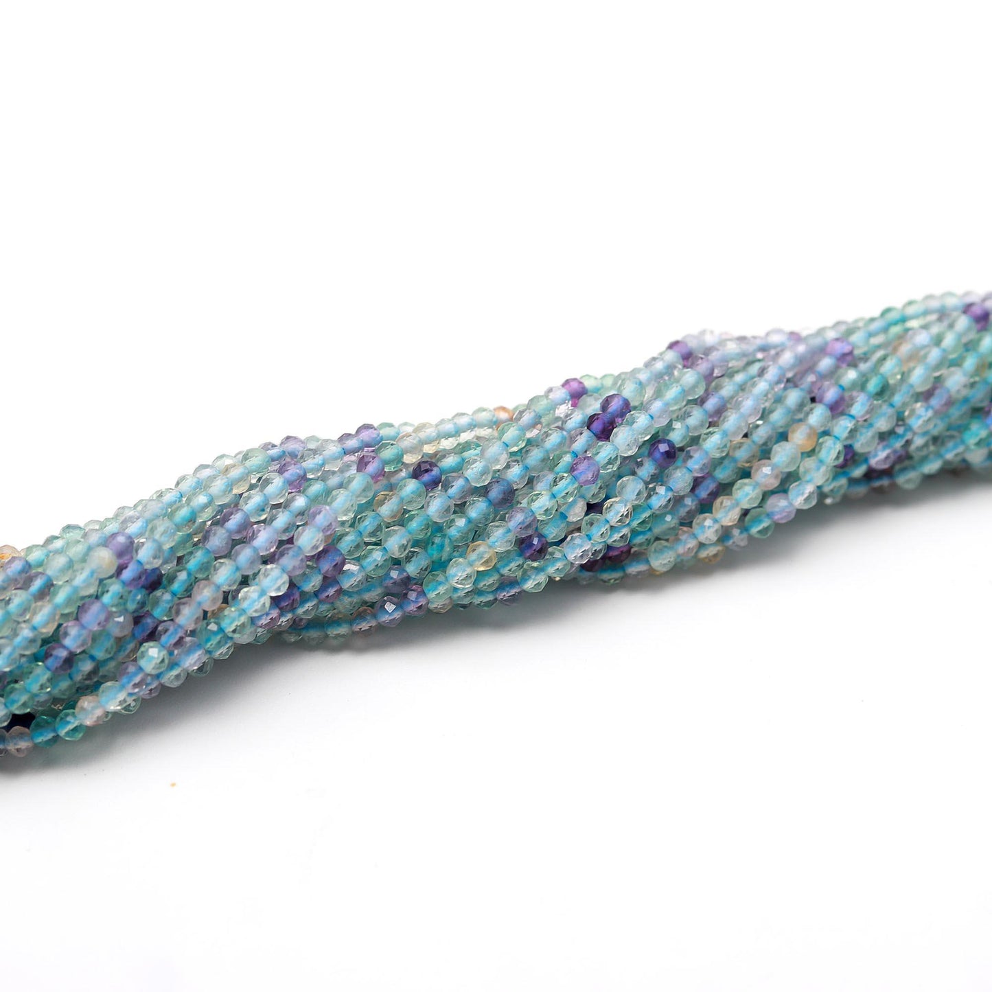 5 Strands Multi Fluorite Faceted Rondelle Beads 2-2.5 MM Natural Multi Fluorite Rondelle Beads 13" Strand for Designer Jewelry Making Craft