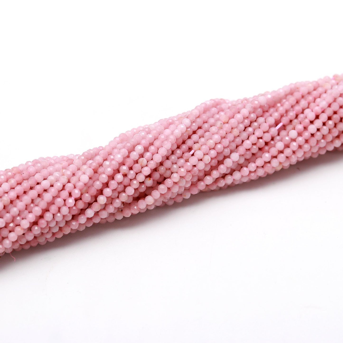 5 Strands Pink Opal Faceted Rondelle Beads 2 MM Natural Pink Opal Rondelle Beads 13" Strand Opal for Handmade Designer Jewelry Making Craft