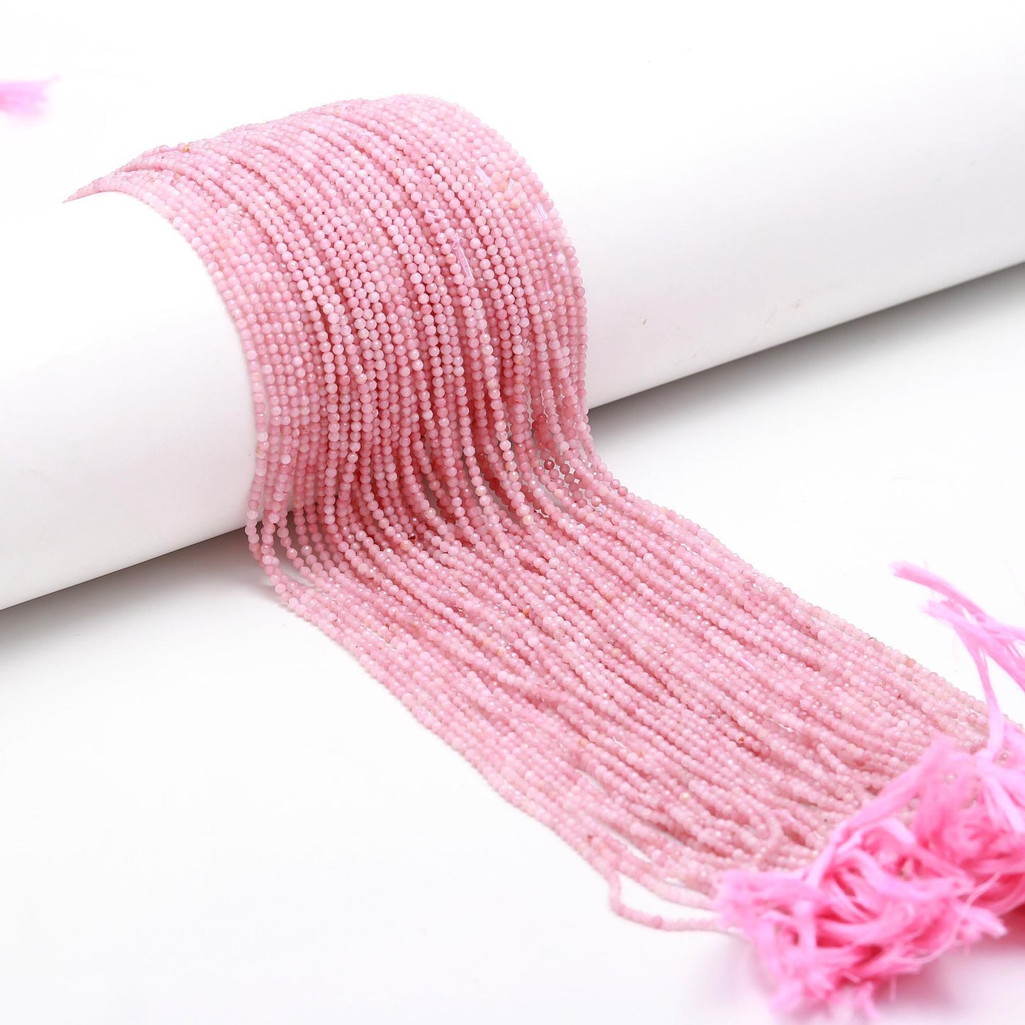 5 Strands Pink Opal Faceted Rondelle Beads 2 MM Natural Pink Opal Rondelle Beads 13" Strand Opal for Handmade Designer Jewelry Making Craft