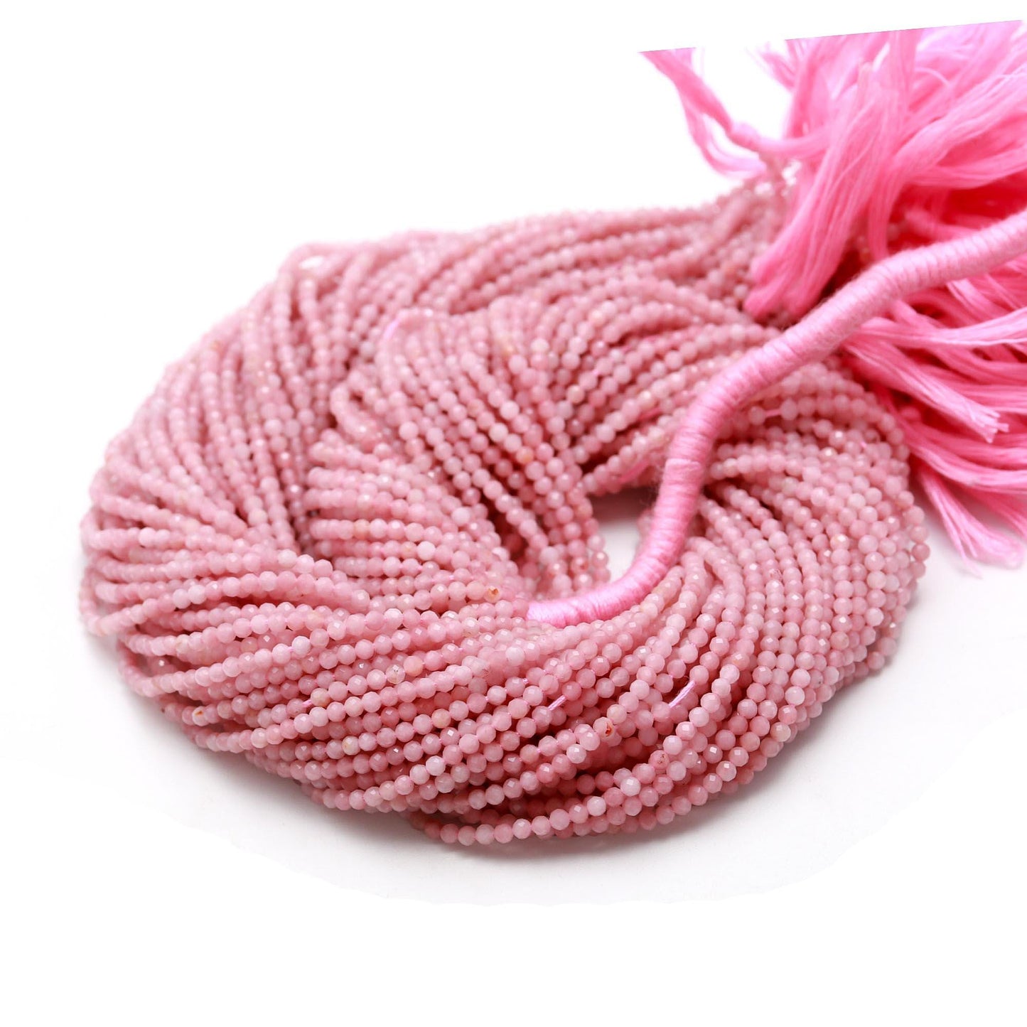 5 Strands Pink Opal Faceted Rondelle Beads 2 MM Natural Pink Opal Rondelle Beads 13" Strand Opal for Handmade Designer Jewelry Making Craft