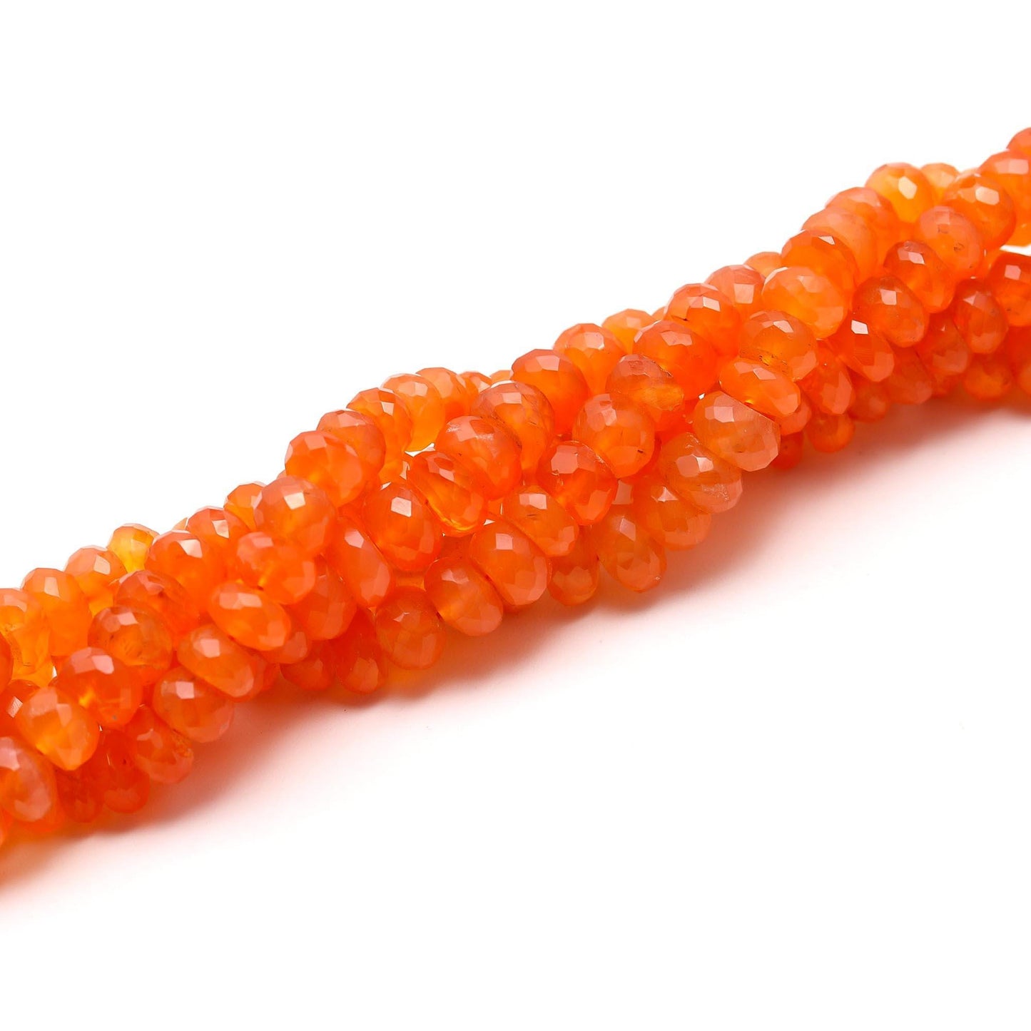 Carnelian Faceted Rondelle Beads Natural Caroline Rondelle Beads 6-7 MM, 8 MM Carnelian Beads for Designer Jewelry Making Necklace and Craft