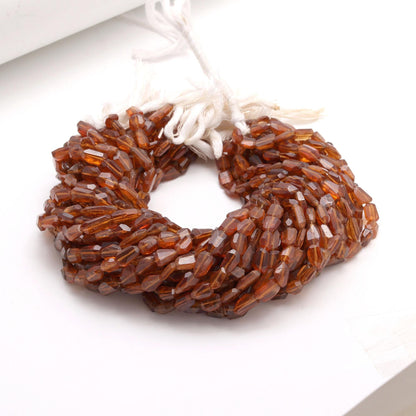 Hessonite Garnet Nugget Bead Faceted Nugget Beads Natural Garnet Tumble 13" Strand Garnet Gemstone Nugget Tumble Beads for Jewelry Designing