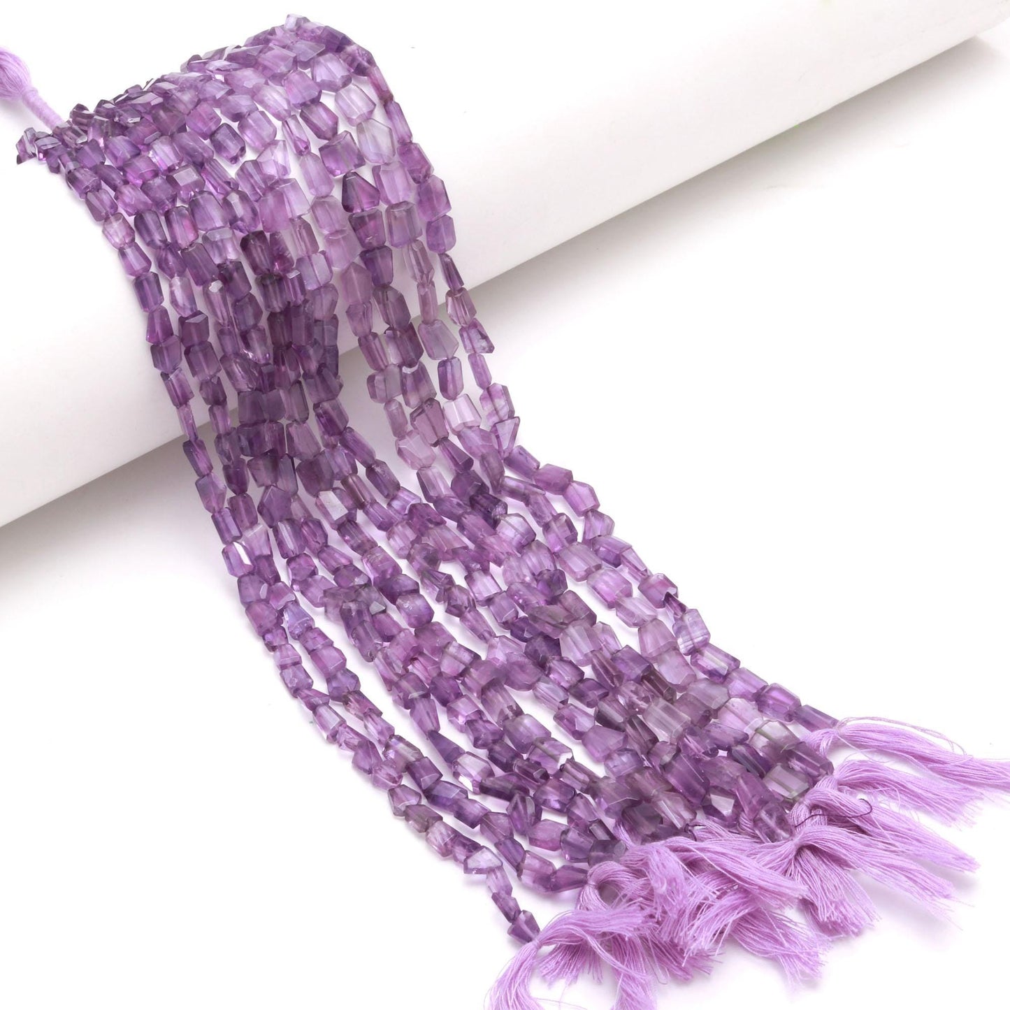 Amethyst Nugget Bead Faceted Nugget Beads Natural Amethyst Tumble 13" Strand Purple Amethyst Gemstone Nugget/Tumble for Jewelry Designing