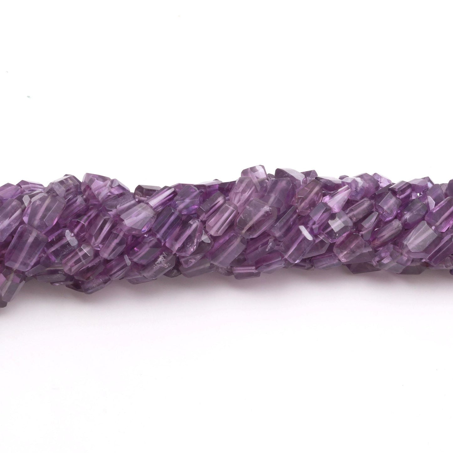 Amethyst Nugget Bead Faceted Nugget Beads Natural Amethyst Tumble 13" Strand Purple Amethyst Gemstone Nugget/Tumble for Jewelry Designing