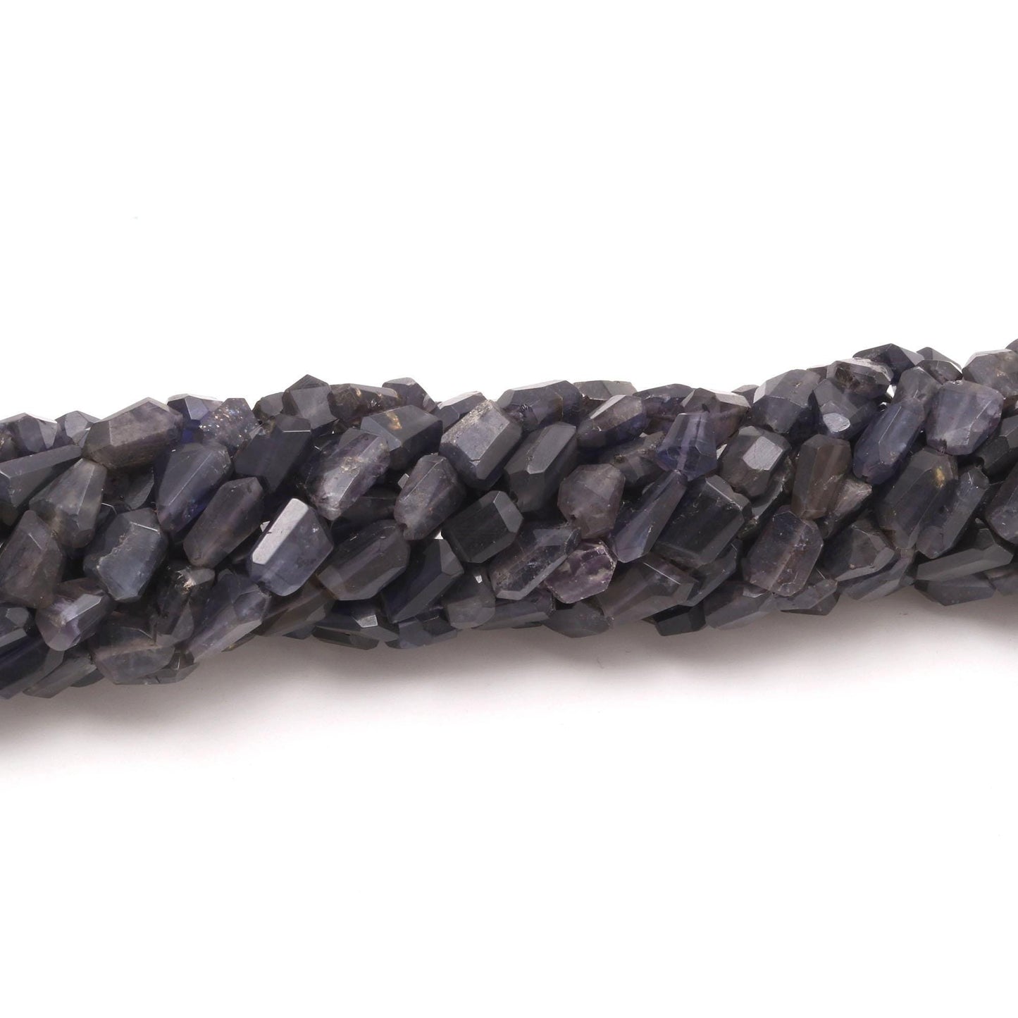 Iolite Nugget Bead Faceted Nugget Beads Natural Iolite Tumble 13" Strand Iolite Gemstone Nugget/Tumble for Handmade Jewelry Gift for Her
