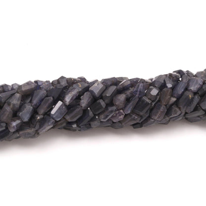 Iolite Nugget Bead Faceted Nugget Beads Natural Iolite Tumble 13" Strand Iolite Gemstone Nugget/Tumble for Handmade Jewelry Gift for Her