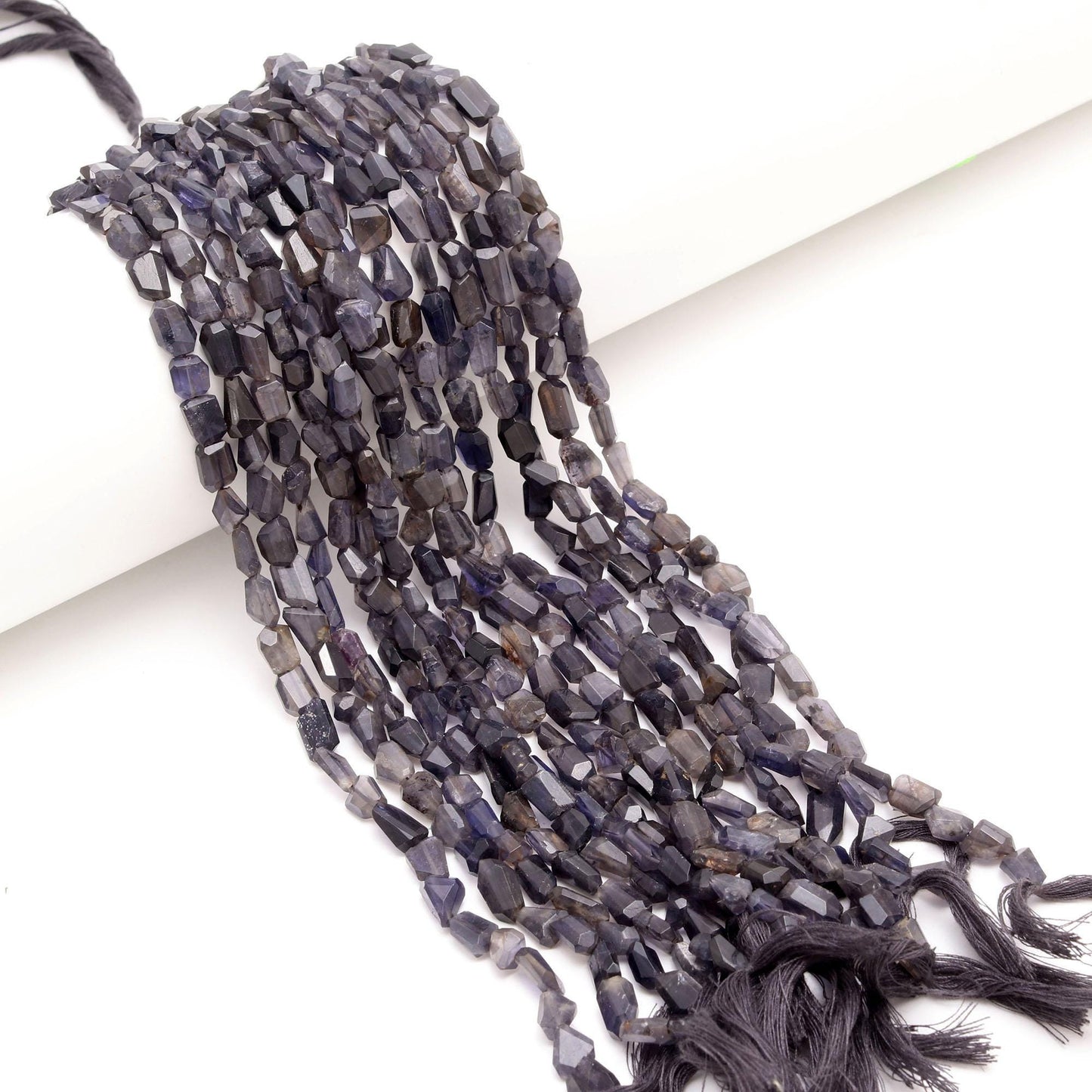 Iolite Nugget Bead Faceted Nugget Beads Natural Iolite Tumble 13" Strand Iolite Gemstone Nugget/Tumble for Handmade Jewelry Gift for Her
