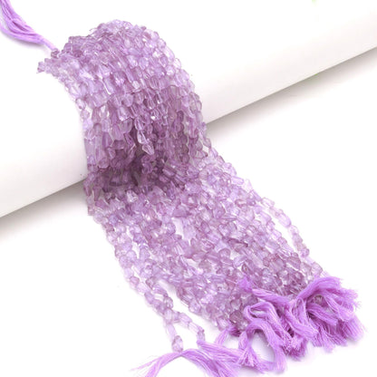 Pink Amethyst Nugget Bead Faceted Nugget Beads Natural Amethyst Tumble 13" Strand Pink Amethyst Gemstone Nugget/Tumble for Jewelry Designing