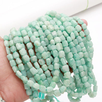 Amazonite Nugget Bead Faceted Nugget Bead Natural Amazonite Tumble 16" Strand Amazonite Gemstone Nugget Tumble Bead for Jewelry Designing