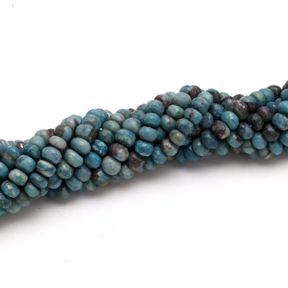 Chrysocolla Faceted Rondelle Beads Natural Chrysocolla Rondelle Beads Faceted Chrysocolla Beads for Designer Jewelry Making Craft Art & Tool