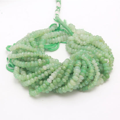 Chrysoprase Chalcedony Faceted Beads Natural Chrysocalcy Rondelle Beads Shaded Chrysoprase Faceted Beads for Designer Jewelry Making Craft