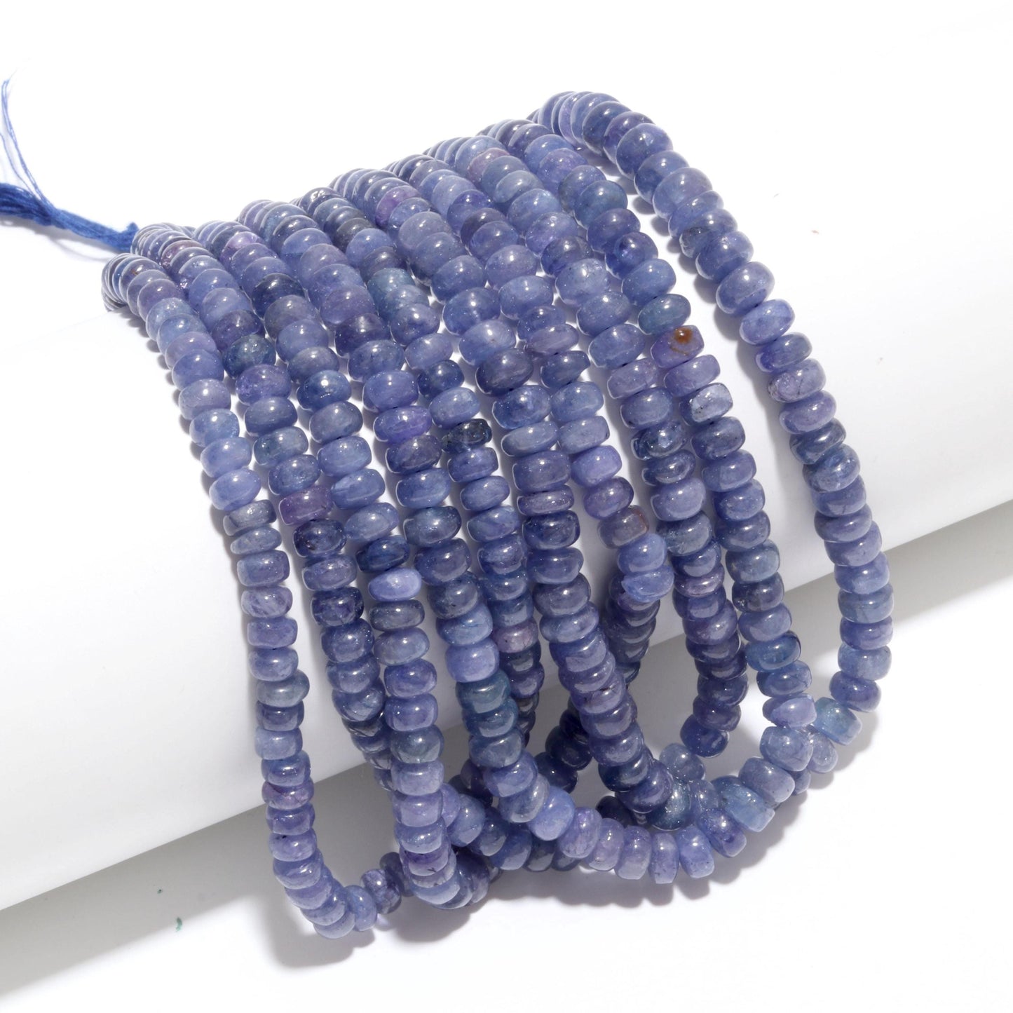 Tanzanite Smooth Rondelle Beads 7 MM Natural Tanzanite Rondelle Beads Blue Tanzanite Smooth Rondelle Beads for Designer Jewelry Making Craft