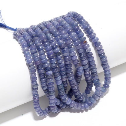 Tanzanite Smooth Rondelle Beads 7 MM Natural Tanzanite Rondelle Beads Blue Tanzanite Smooth Rondelle Beads for Designer Jewelry Making Craft