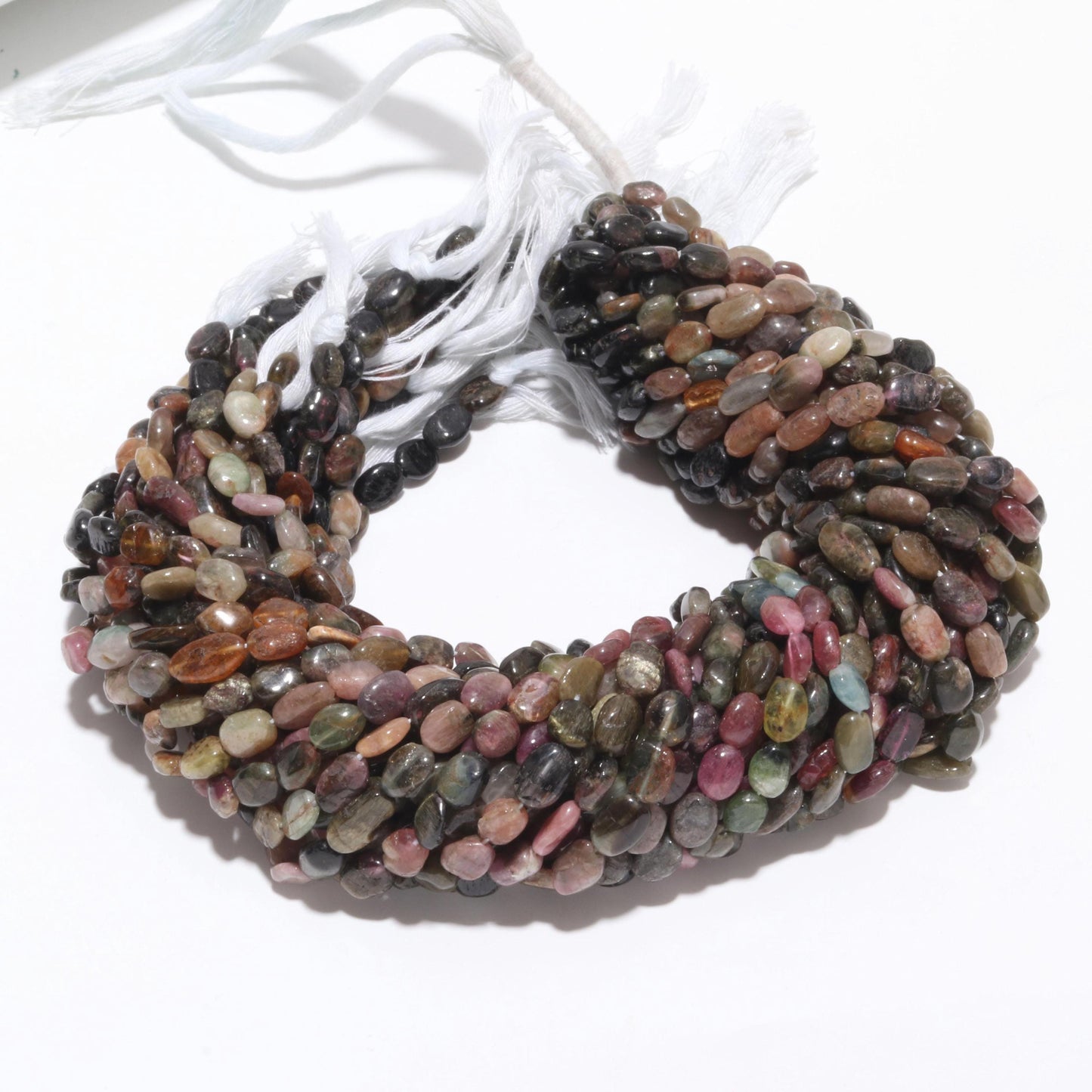 Multi Tourmaline Oval Beads Natural Multi Tourmaline Beads Smooth Tourmaline Oval Bead for Jewelry Making Craft Multi Color Fancy Tourmaline