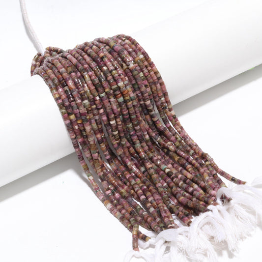 Multi Tourmaline Washer Beads Natural Disco Tourmaline Smooth Tyer Beads Heishi Washer Tourmaline Beads for Jewelry Making