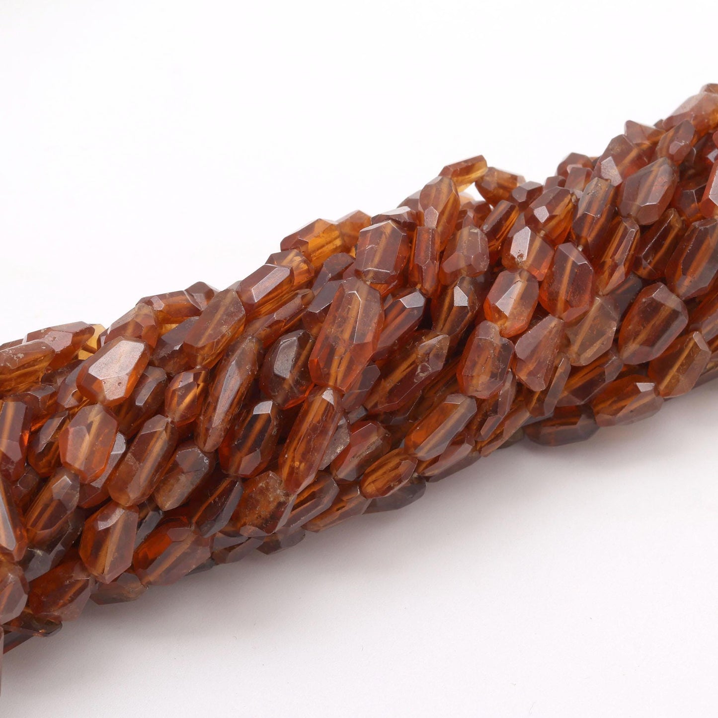 Hessonite Garnet Nugget Bead Faceted Nugget Beads Natural Garnet Tumble 13" Strand Garnet Gemstone Nugget Tumble Beads for Jewelry Designing