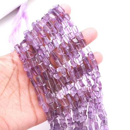 Amethyst Nugget Bead Faceted Nugget Beads Natural Amethyst Tumble 13" Strand Purple Amethyst Gemstone Nugget/Tumble for Jewelry Designing