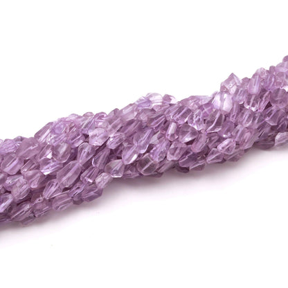 Pink Amethyst Nugget Bead Faceted Nugget Beads Natural Amethyst Tumble 13" Strand Pink Amethyst Gemstone Nugget/Tumble for Jewelry Designing
