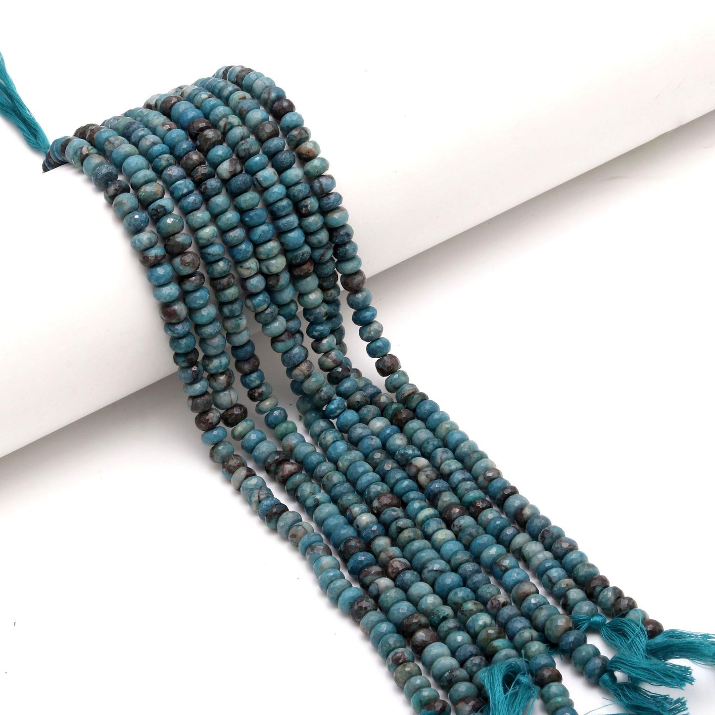 Chrysocolla Faceted Rondelle Beads Natural Chrysocolla Rondelle Beads Faceted Chrysocolla Beads for Designer Jewelry Making Craft Art & Tool
