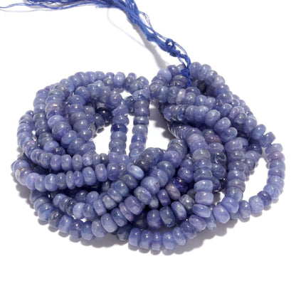 Tanzanite Smooth Rondelle Beads 7 MM Natural Tanzanite Rondelle Beads Blue Tanzanite Smooth Rondelle Beads for Designer Jewelry Making Craft