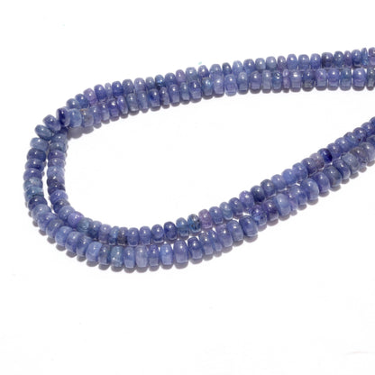 Tanzanite Smooth Rondelle Beads 7 MM Natural Tanzanite Rondelle Beads Blue Tanzanite Smooth Rondelle Beads for Designer Jewelry Making Craft