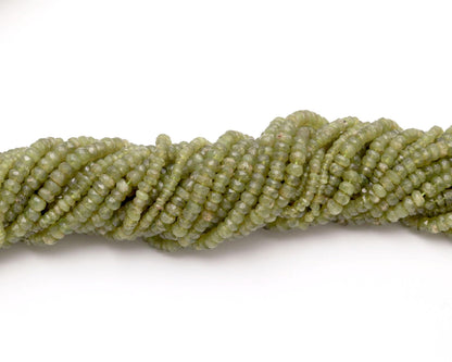 Vessonite Faceted Rondelle Beads Natural Vesuvianite Rondelle Faceted Beads for Handmade Designer Jewelry Making Craft & Bijoux Supplies