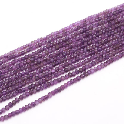 Natural Amethyst Faceted Rondelle Beads 3.5-4.5 MM Amethyst Rondelle Faceted Beads for Handmade Designer Jewelry Making & Bijoux Supplies