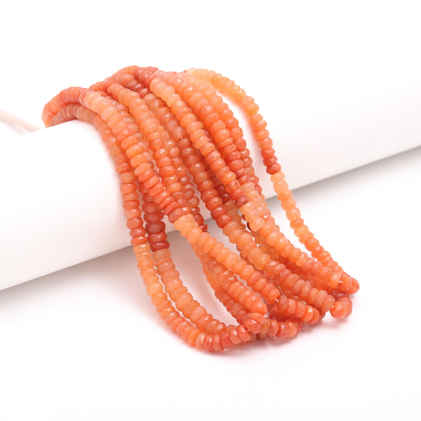 Extremely Rare Fanta Aventurine Faceted Rondelle Bead 6-7 MM 7-8 MM Natural Aventurine Shaded Beads Strand Orange Aventurine Rondelle Beads