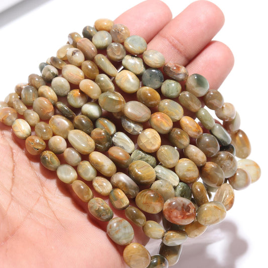 Cat's Eye Smooth Oval Beads 5x6 - 10x13 MM Natural Cat's Eye Oval Plain Beads for Handmade Designer Jewelry Necklace Bracelet Pendant Making