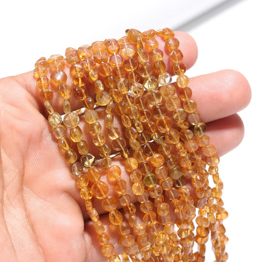 Petro Tourmaline Smooth Coin Beads Natural 5-6 MM Petro Tourmaline Beads 14” Tourmaline Gemstone Beads for Designer Jewelry Making Craft