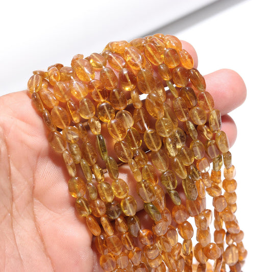 Petro Tourmaline Smooth Oval Beads Natural 6x8 - 6x9 MM Petro Tourmaline Beads Tourmaline Gemstone Beads for Designer Jewelry Making Craft