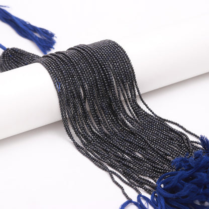 2.5 MM Blue Sapphire Faceted Rondelle Beads Natural Blue Sapphire Rondelle Beads Blue Sapphire Micro Beads for Handmade Designer Jewelry
