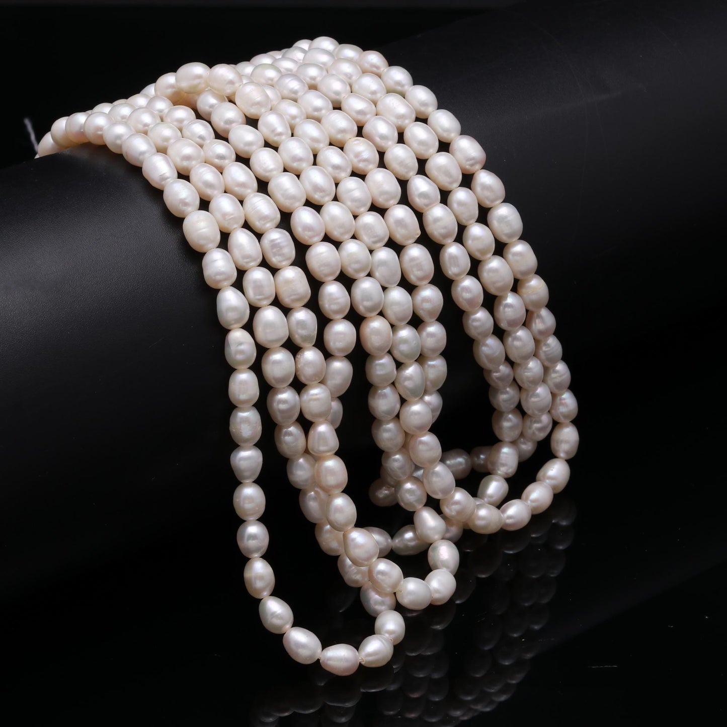 Pearl Oval Shape Beads 14" Natural Water Pearl 5x6-6x7 MM Beads Precious Oval Pearls for Designer Handmade Necklace Bracelet Making Craft