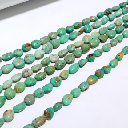 Turquoise Smooth Oval Tumble Nuggets Beads 5x8 MM - 10x14 MM Natural Turquoise Gemstone Beads Turquoise for Handmade Jewelry Making Craft