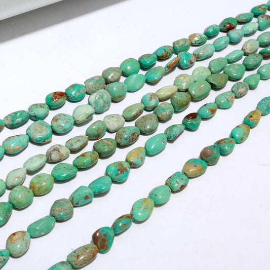 Turquoise Smooth Oval Tumble Nuggets Beads 5x8 MM - 10x14 MM Natural Turquoise Gemstone Beads Turquoise for Handmade Jewelry Making Craft