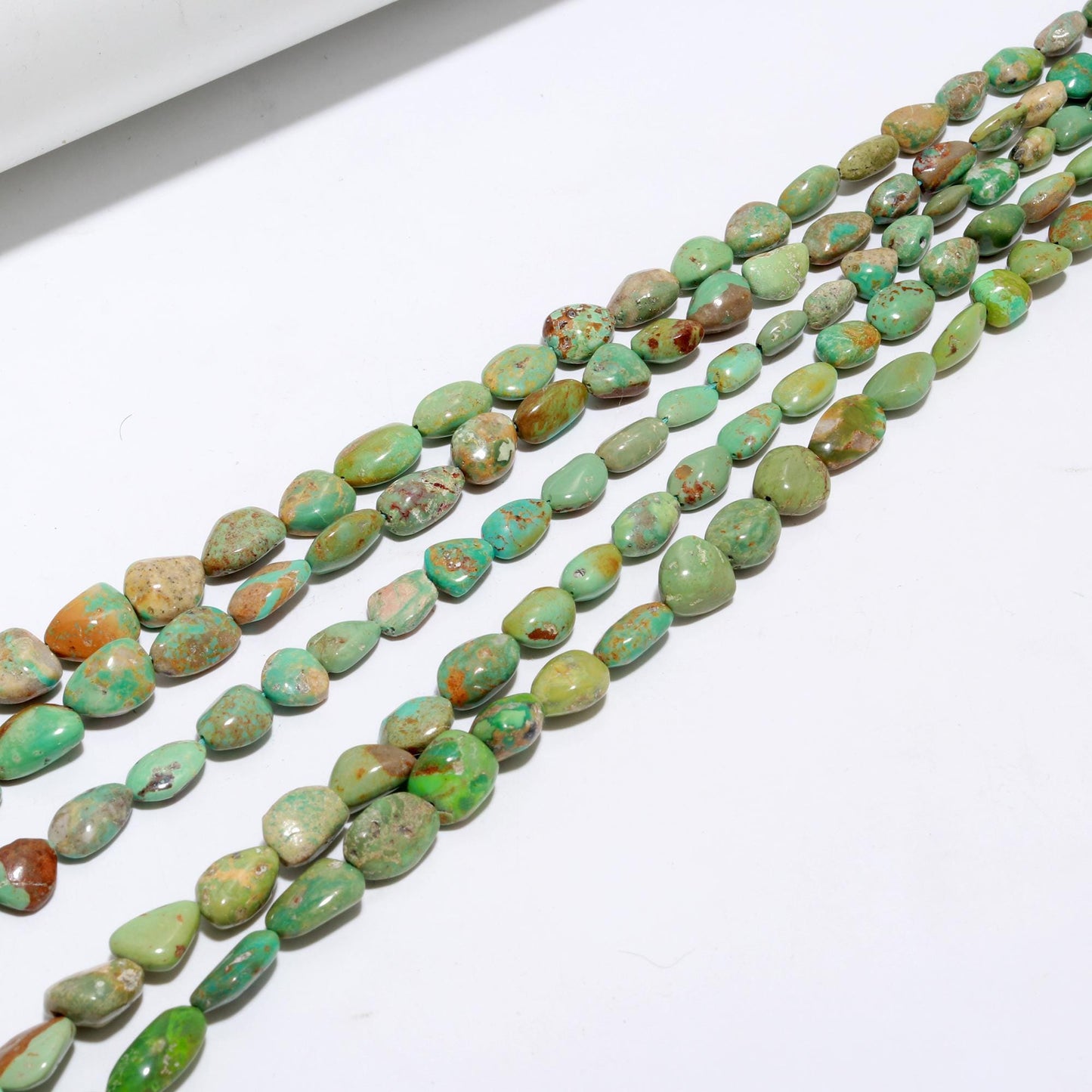 Natural Turquoise Gemstone Beads Turquoise Smooth Oval Tumble Nuggets Beads 7x9 MM - 10x14 MM Turquoise for Handmade Jewelry Making Craft