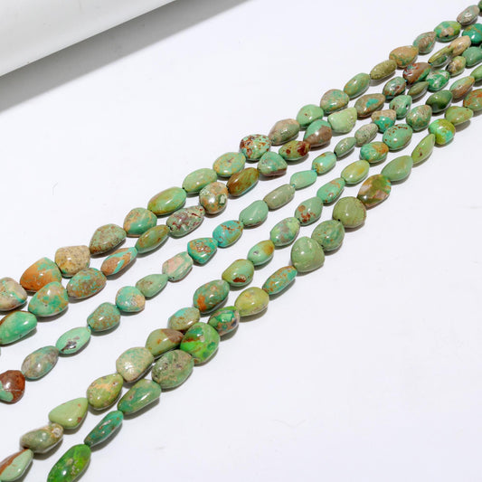 Natural Turquoise Gemstone Beads Turquoise Smooth Oval Tumble Nuggets Beads 7x9 MM - 10x14 MM Turquoise for Handmade Jewelry Making Craft